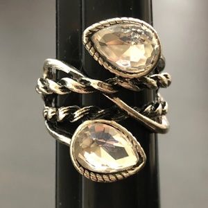 Beautiful, bold silver bypass ring!